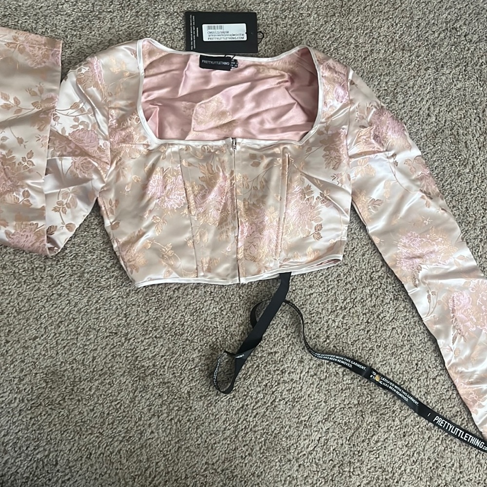 PrettyLittleThing Pink Print Long Sleeve